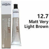 Loreal Majirel Majilift Hair Color 50G 12.7 Matt Very Light Brown+ Oxidant 1000Ml Combo